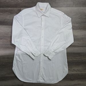 Brioni Men's White Dress Shirt | Size 16.5 / 42 | 100% Cotton Italy